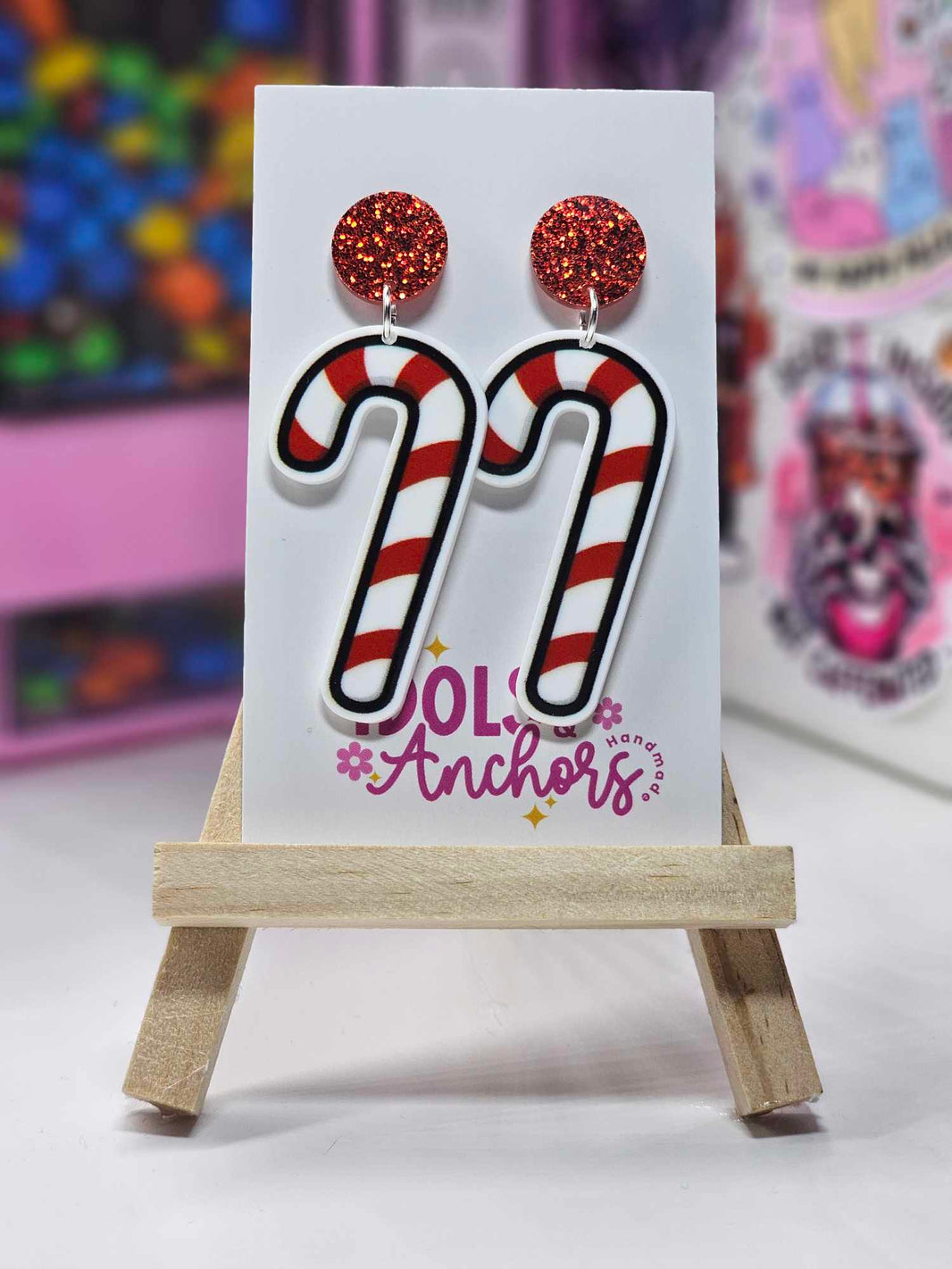 Novelty Earrings tagged "JOLLY" Idols & Anchors Handmade