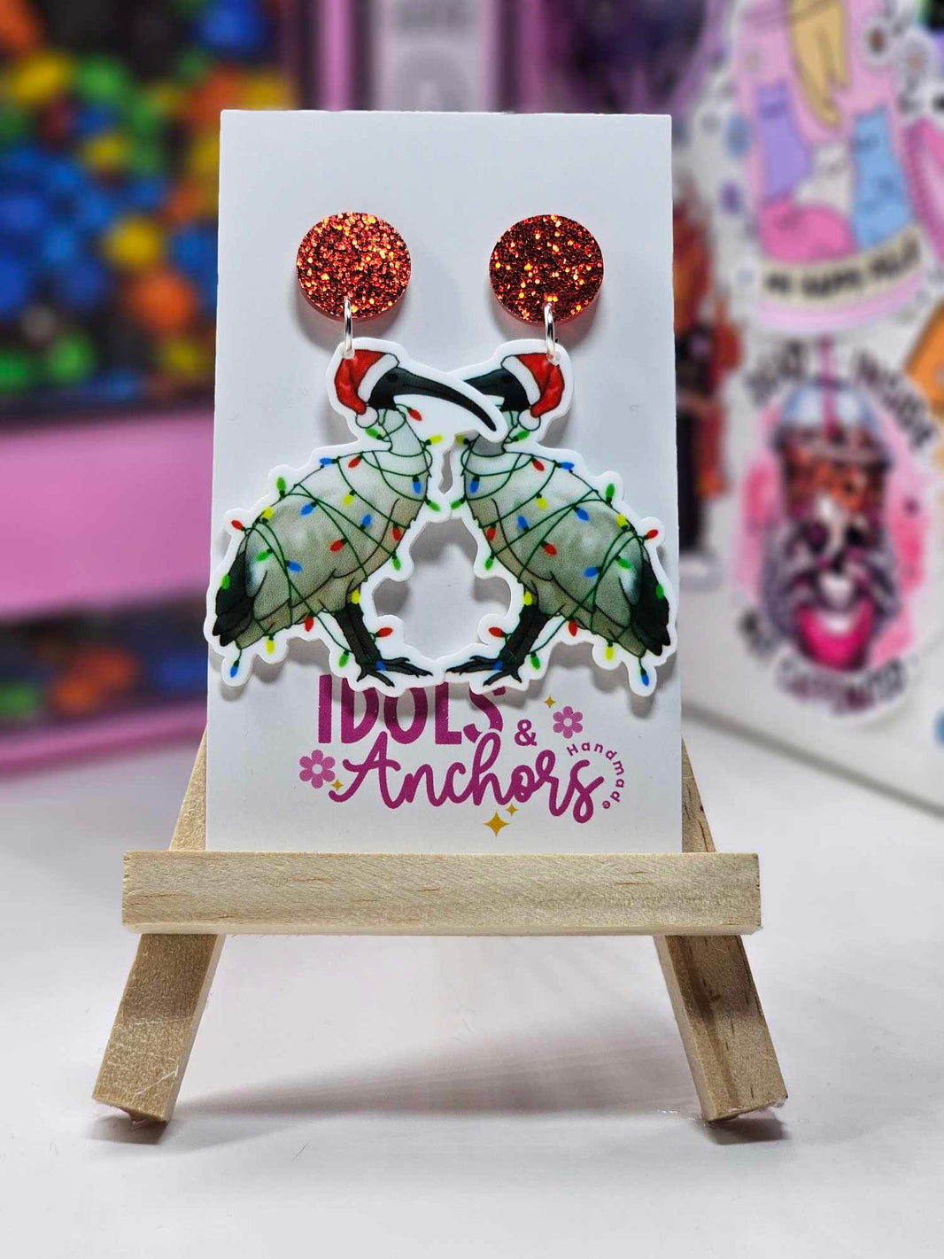 Novelty Earrings tagged "JOLLY" Idols & Anchors Handmade